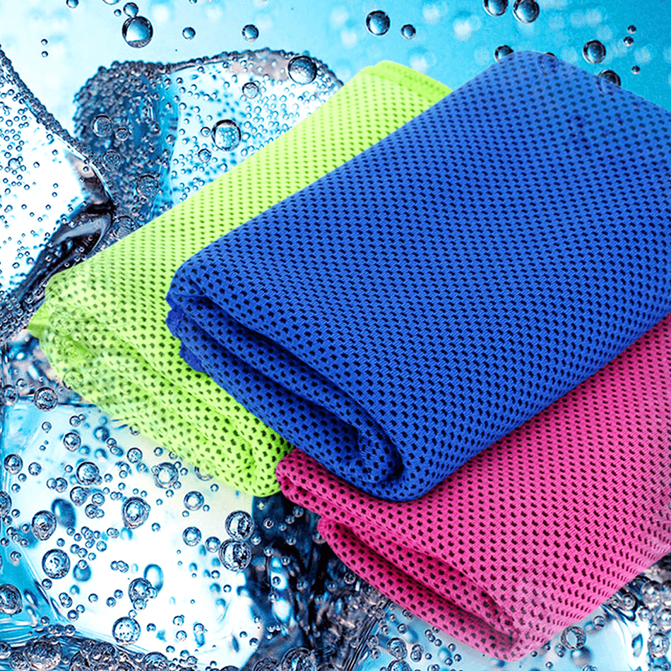 Ipree Sports Cooling Cold Towel Summer Sweat Absorbent Towel Quick Dry Washcloth for Gym Running Yoga - MRSLM