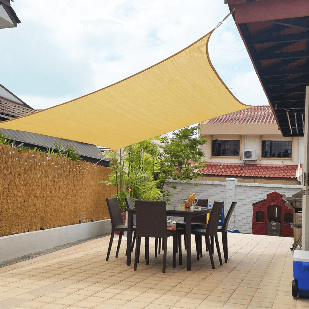 280GSM Rectangle Sun Shade Sail Garden Patio Awning Canopy Sunscreen UV Block Outdoor Camping - MRSLM