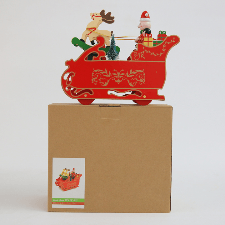 Christmas Music Box Birthday Gift Music Toy Reindeer Train Design - MRSLM