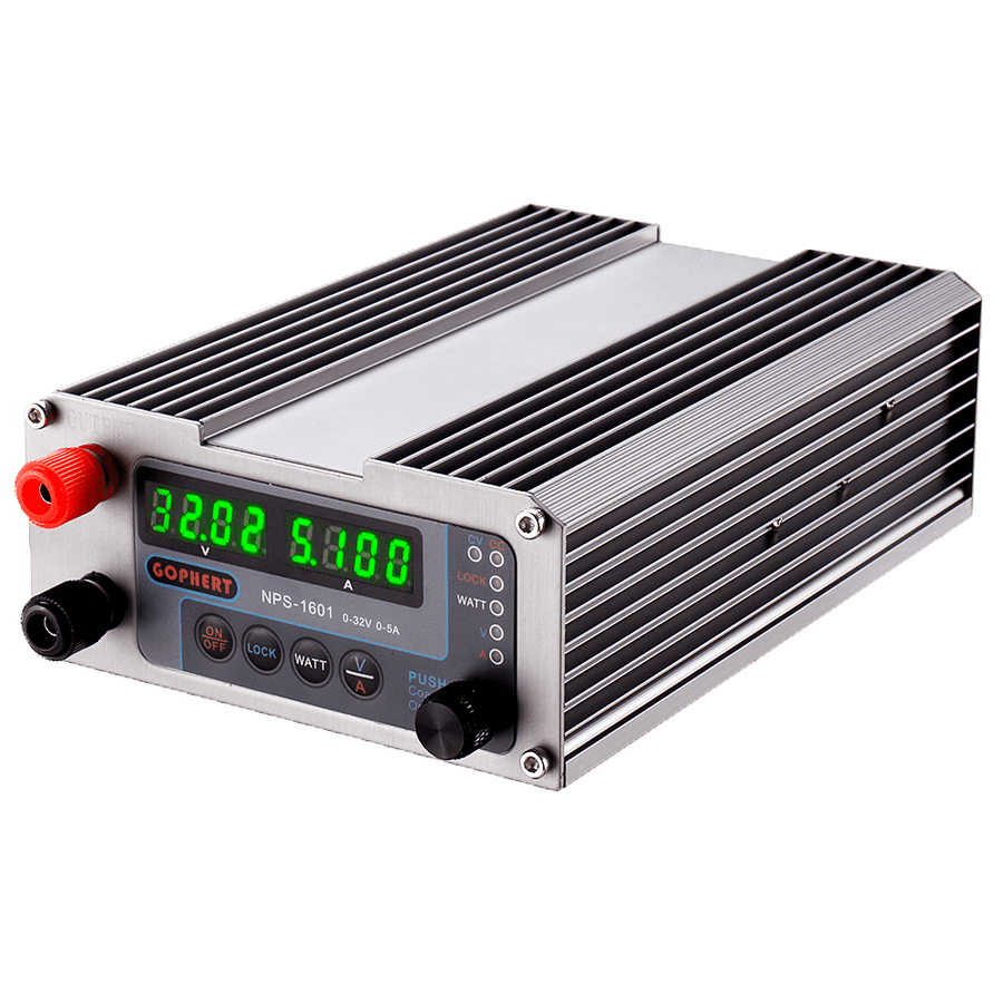 GOPHERT NPS-1601 0-32V 0-5A 110V/220V 160W Switching Digital Adjustable DC Power Supply - MRSLM