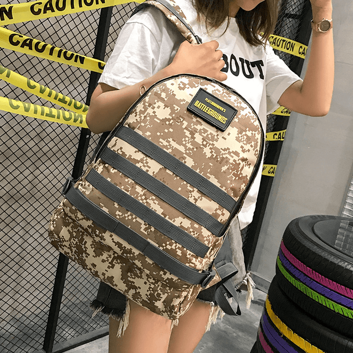 Unisex Camouflage Oxford Cloth Student School Bag Fashion Game Trend Backpack - MRSLM