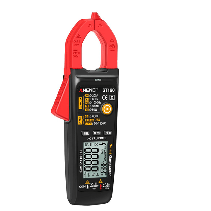 ANENG ST190 Clamp Meter 6000 Counts True RMS Digital Professional Multimeter AC Current Clamp Tester Meters Voltmeter Auto Range - MRSLM