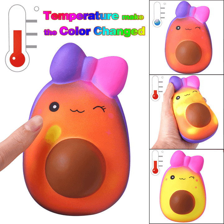 Slow Rebound Toys Temperature Change Color Fruit Bow Squishy Temperature Change Toys - MRSLM