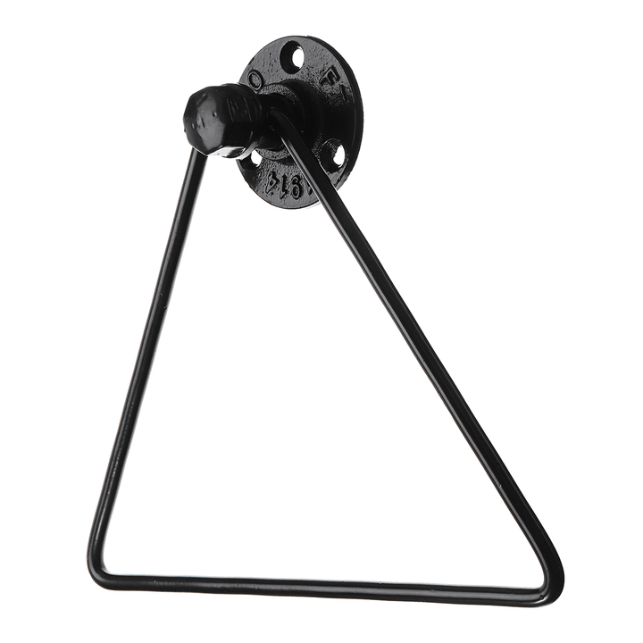 Wall Mounted Towel Holder Triangle Metal Bathroom Kitchen Hand Towel Rack - MRSLM