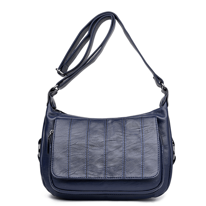 Women Soft Leather Leisure Crossbody Bags Messenger Bags - MRSLM