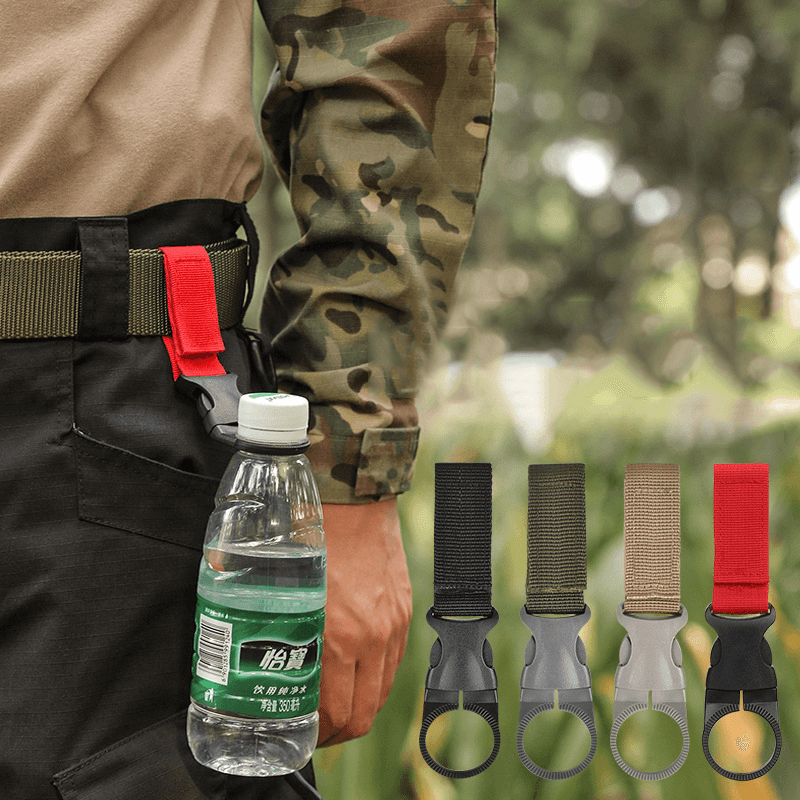 25Mm Tactical Nylon Water Bottle Hanging Buckle Webbing Multi-Functional Hiking Portable Quick Mineral Water Clip - MRSLM