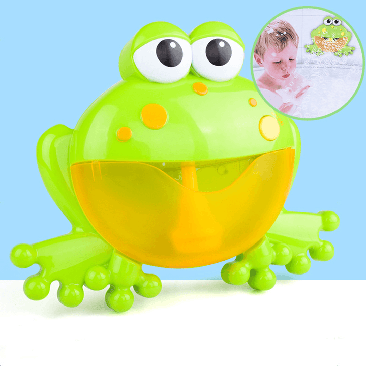 Big Frog Automatic Bubble Blower Music Bubble Maker Baby Bath Toy Bathtub Soap Bubble Machine - MRSLM