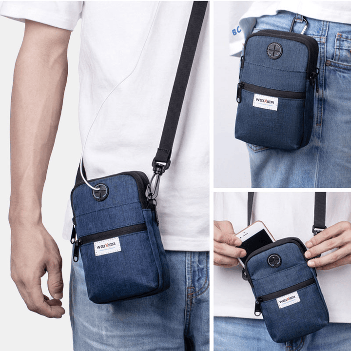 Men Small Phone Bag Crosbody Bag Waist Bag Shoulder Bag - MRSLM