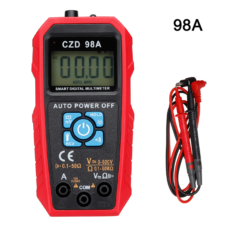 98A/C True RMS Electric Digital LCD Current AC DC Voltage Multimeter Capacitance Meter - MRSLM