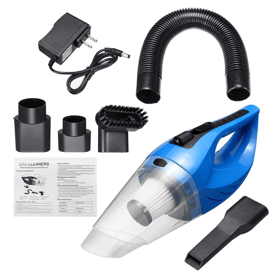 12V 150W Cordless Handheld Vacuum Cleaner Strong Suction Dust Busters Wet & Dry - MRSLM