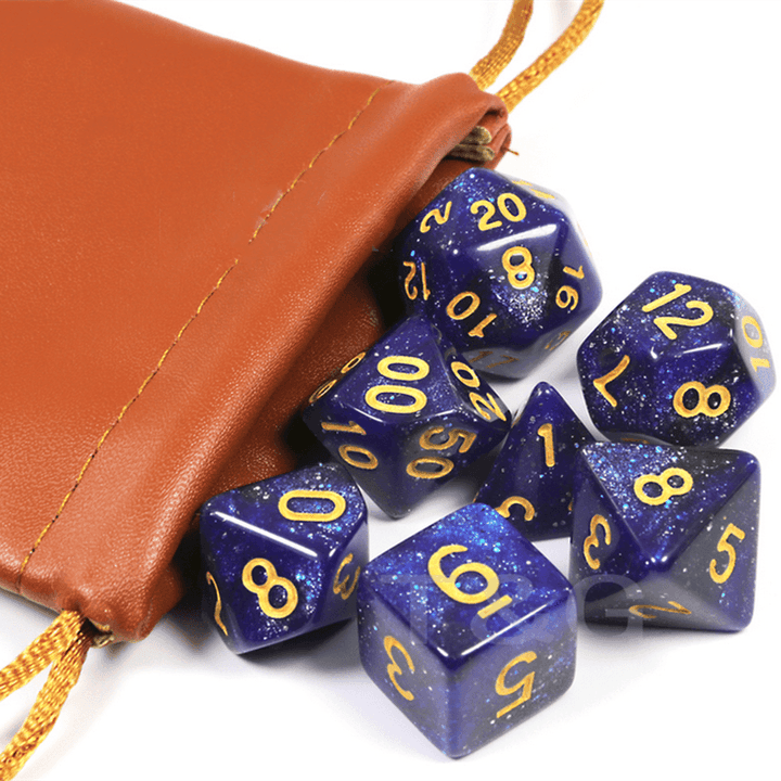 7PCS T&G Creative Universe Galaxy Polyhedral Dices Set for DND Game Desktop Games - MRSLM