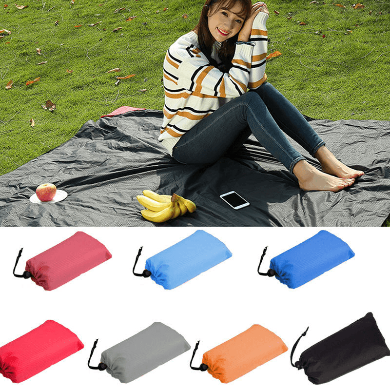 145X200Cm Waterproof Beach Mat Portable Picnic Mat Camping Pocket Blanket Sleeping Mat - MRSLM