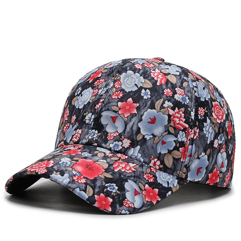 All-Match Cotton Sunshade Small Floral Baseball Cap - MRSLM