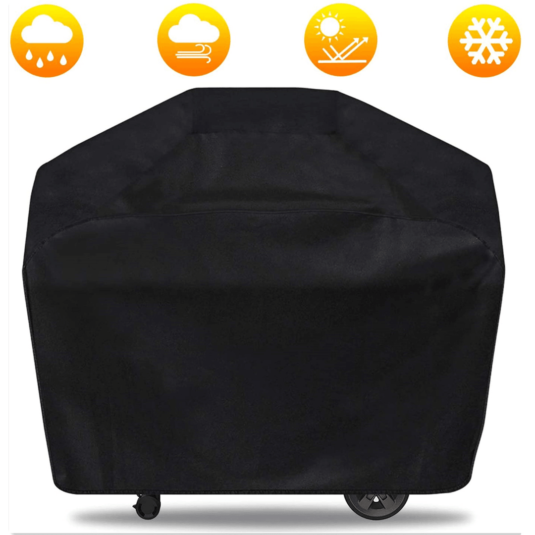 Waterproof Black Barbecue Cover anti Dust Rain Cover Garden Yard Grill Cover Protector for Outdoor BBQ Accessories - MRSLM