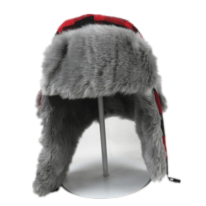 New Plaid Lei Feng Hat Men'S and Women'S Winter Hat - MRSLM