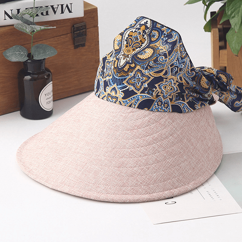 Women Summer Foldable Wide Brim Anti-Uv Sun Bucket Hat - MRSLM