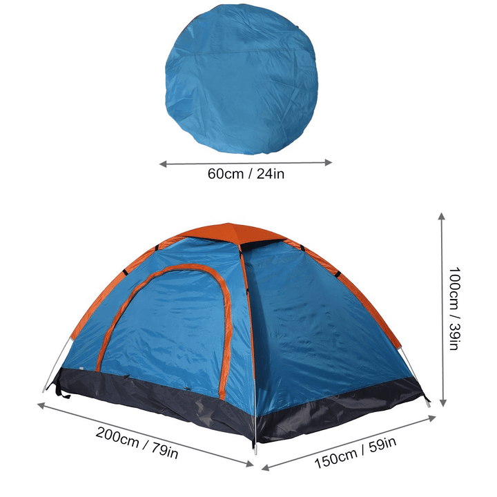 79X59X39Inch 2 People Camping Tent Folding Waterproof Ultralight Sunshade Canopy Outdoor Travel Hiking - MRSLM