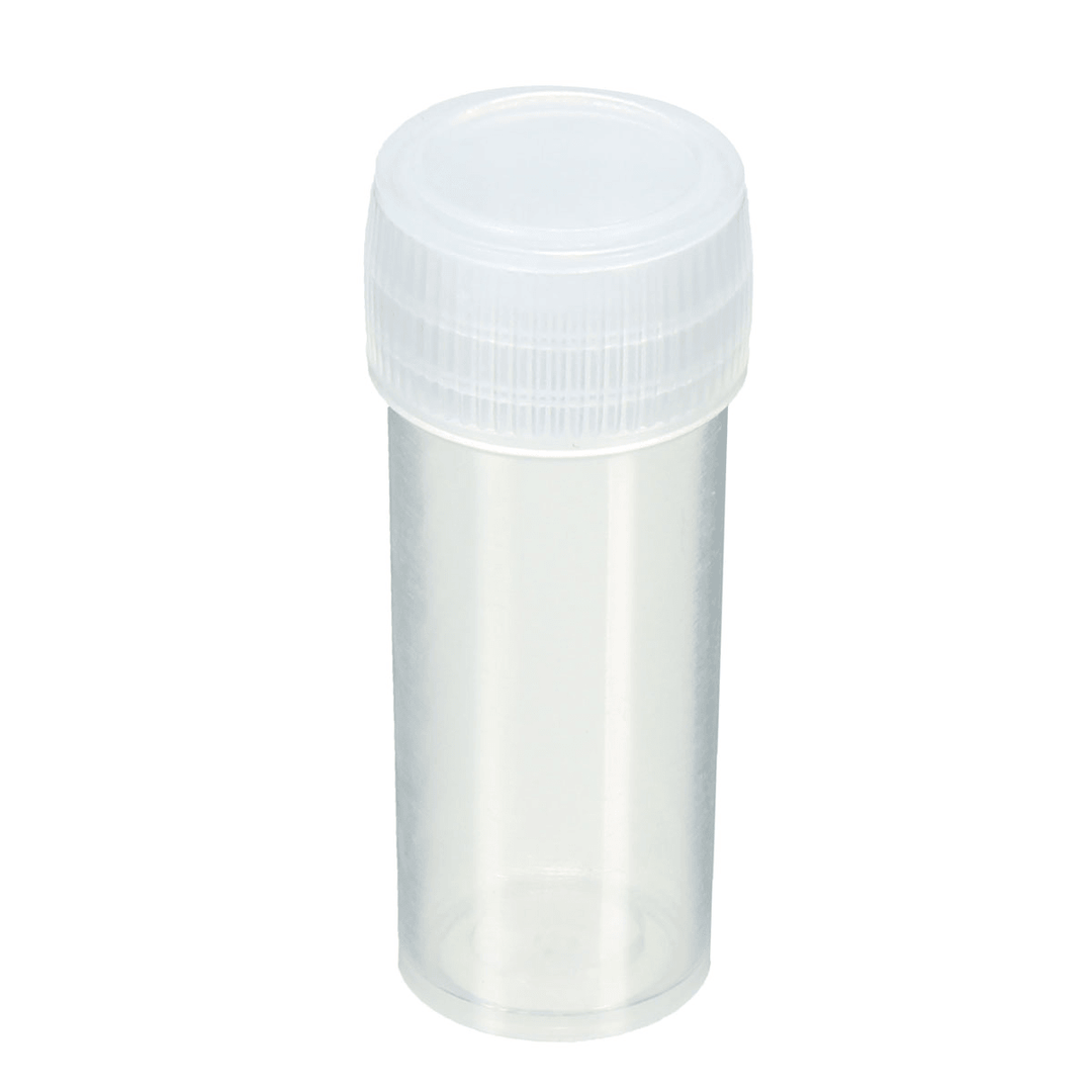 20Pcs 5Ml Chemistry Plastic Test Tube Vials with Seal Caps Pack Container - MRSLM