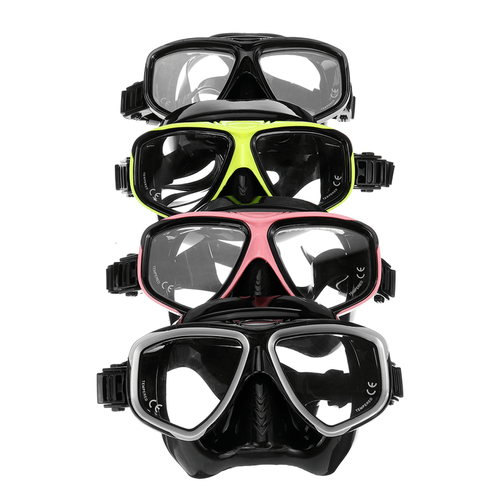 Men Women Diving Mask Anti-Fog Mask Underwater Swimming Breath Snorkeling Glasses - MRSLM