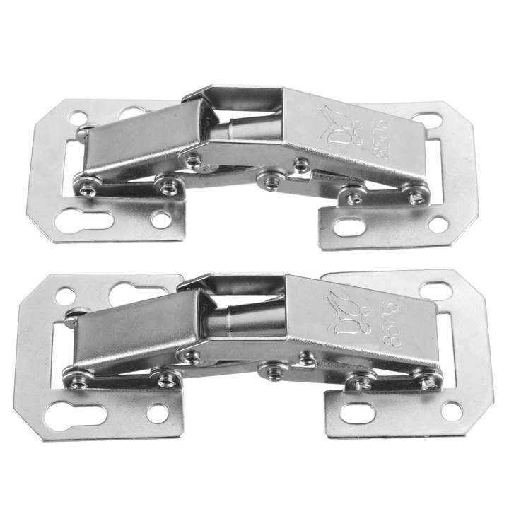 2Pcs Cabinet Bridge Hinge Cupboard Door Hinge 90° Easy Mount Concealed Cabinet Kitchen Cupboard Sprung Door Drawer Hinges - MRSLM