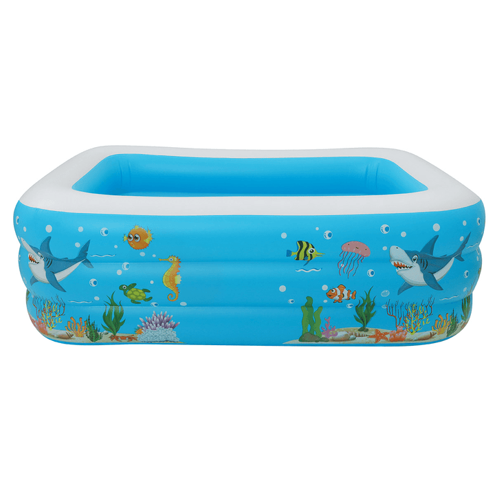 120-150CM Family Inflatable Swimming Pool 3-Ring Thicken Summer Backyard Inflate Bathtub for Kids Adults Babies - MRSLM