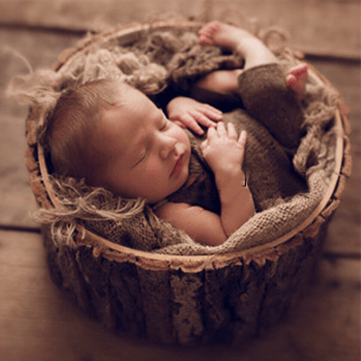 Newborn Wooden Photography Props round Basket Posing Studio Baby Photography Prop Posting Accesoriess - MRSLM