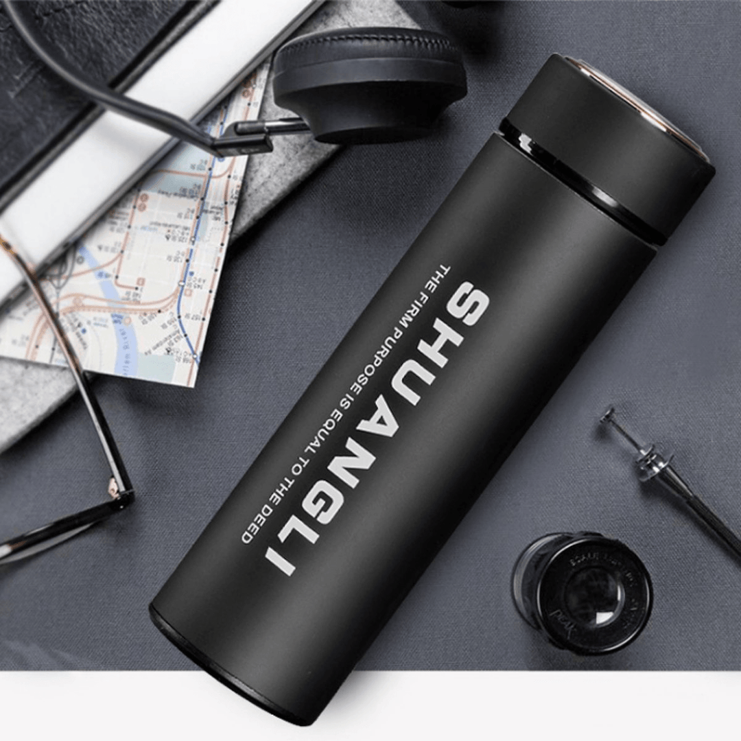 480Ml Stainless Steel Vacuum Cup Portable Travel Insulated Bottle Drinking Mug Water Bottle - MRSLM