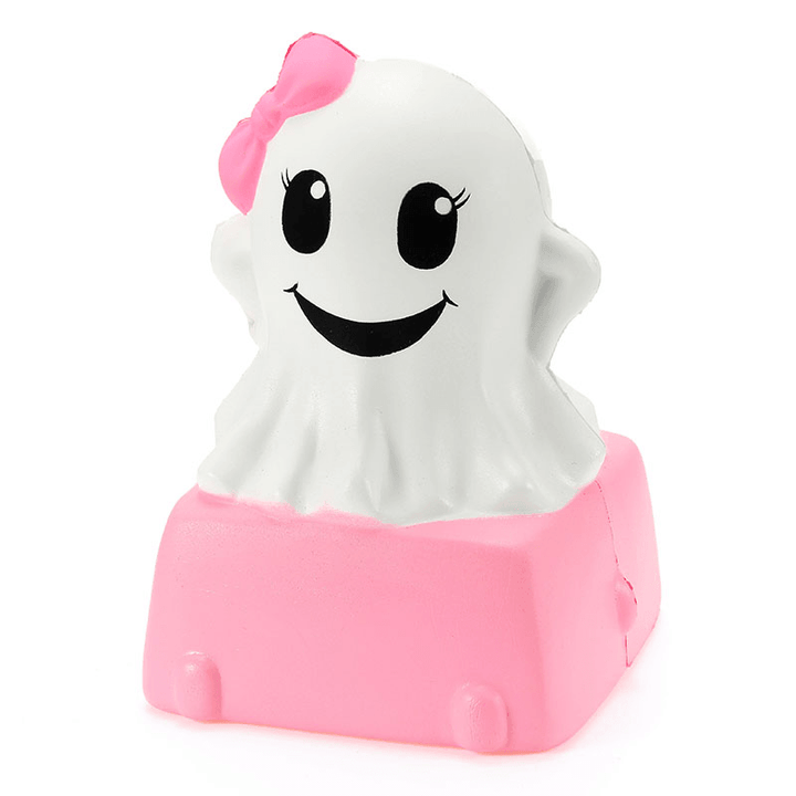 Connie Squishy Ghost Cake Humbo 12Cm Slow Rising with Packaging Halloween Decor Collection Gift Toy - MRSLM