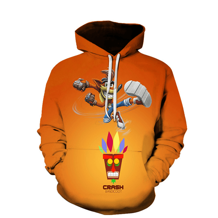 Cartoon 3D Digital Printing Loose Couple Hooded Sweater - MRSLM