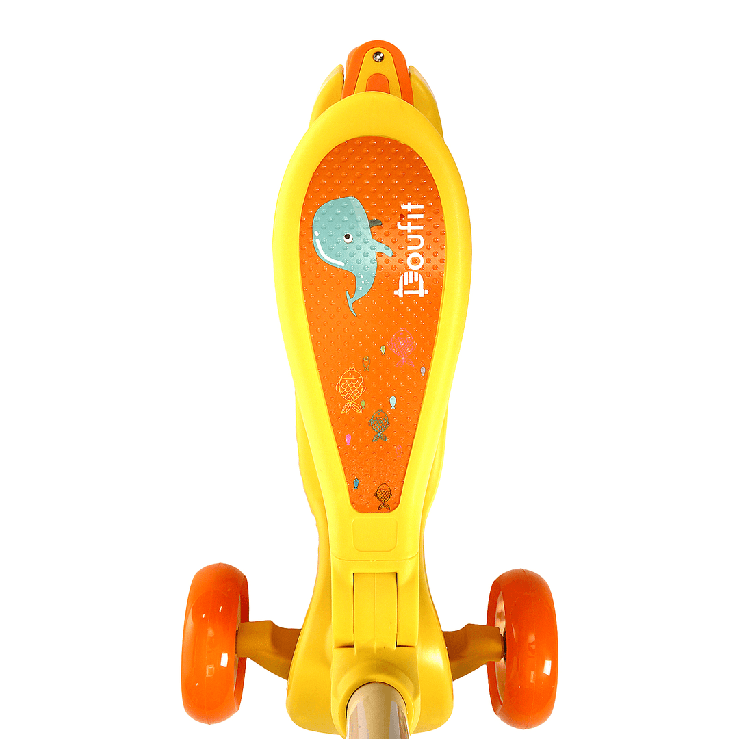 DOUFIT SC-01 Kick Scooter for Kids with Seat Scooter Light up 3 Wheels with Adjustable Handlebar for Boys & Girls Ages 2-6 - MRSLM