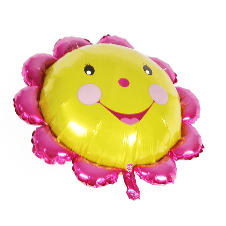 23 Inch Aluminum Foil Sunflower Balloon Smiling Face Balloons Birthday Party Decoration - MRSLM