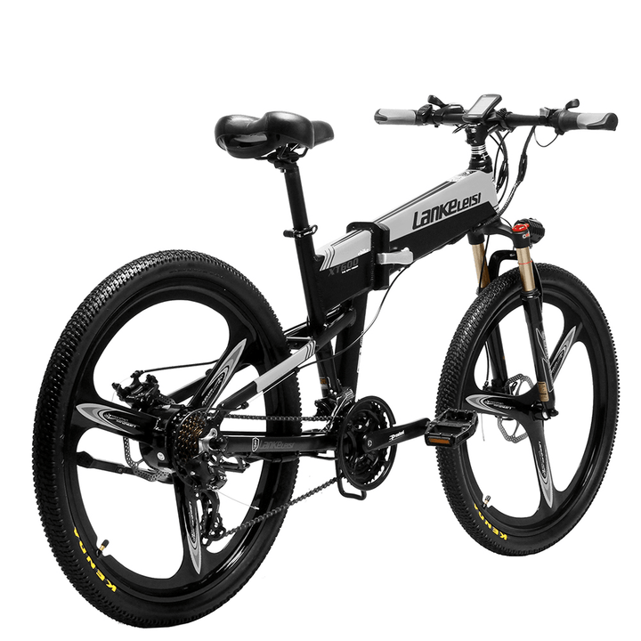 LANKELEISI XT600 10.4Ah 48V 400W 26Inch Folding Moped Electric Bike 100Km Mileage Max Load 120Kg with EU Plug Electric Bicycle - MRSLM