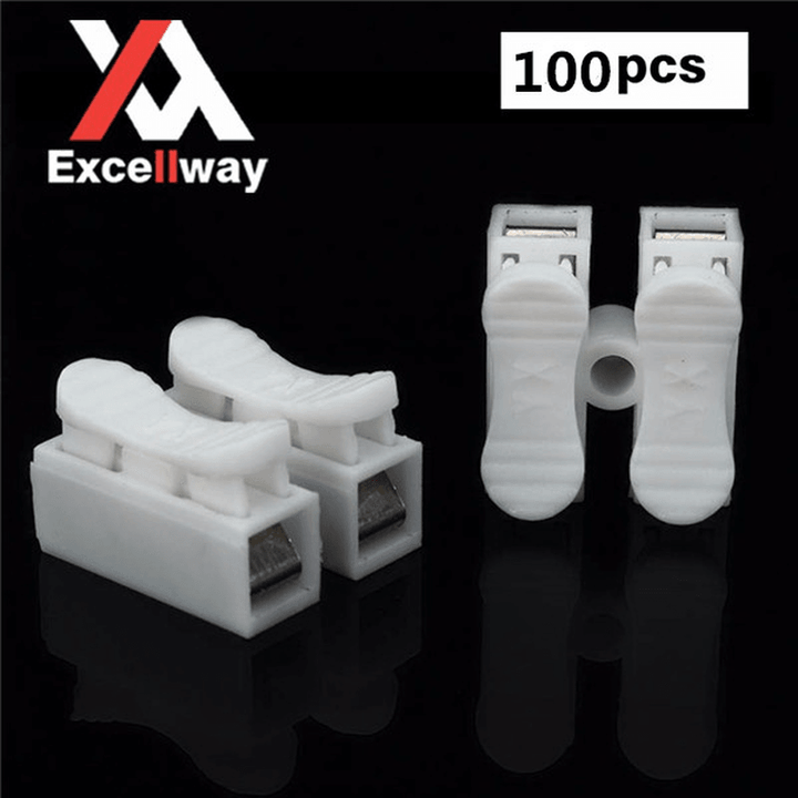 Excellway® CH2 Quick Wire Connector Terminal Block Spring Connector White - MRSLM