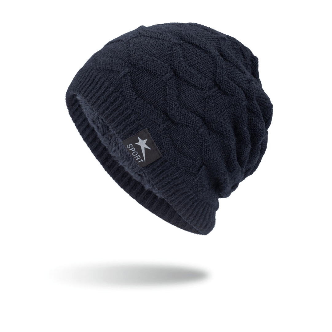 Men'S Knitted Woolen Thick Warm Toe Cap Sports Cap - MRSLM