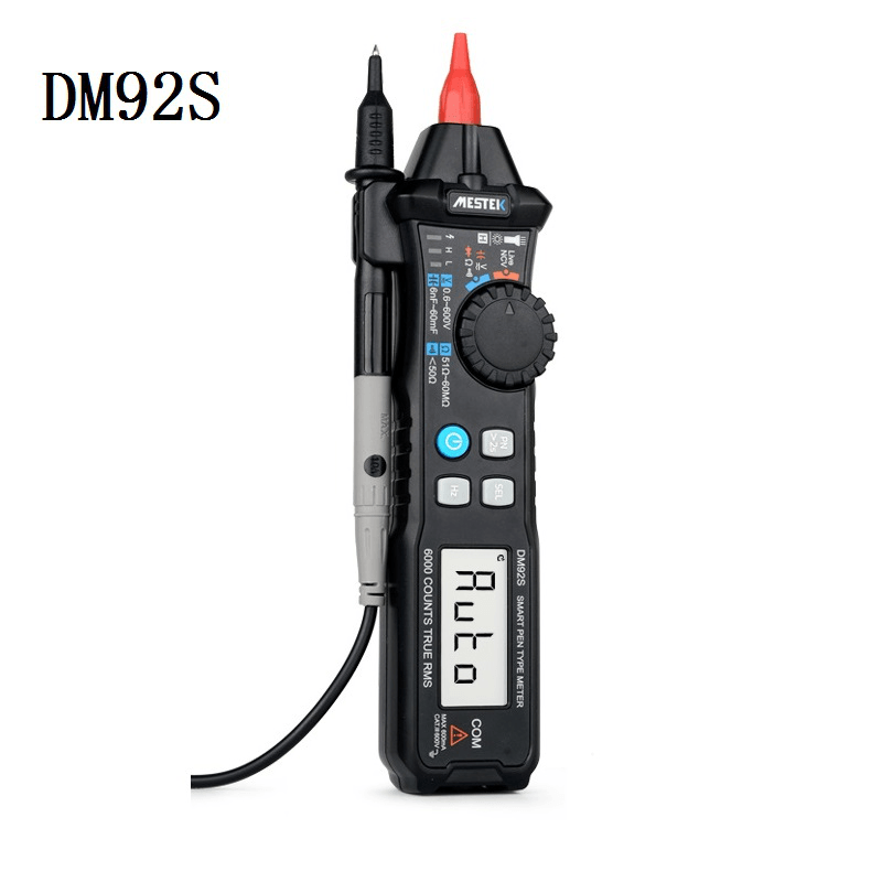 MESTEK DM92S Digital Multimeter 6000 Counts Pocket Pen Style Smart Multimeter NCV Detection DC/AC Voltage Multimeter - MRSLM