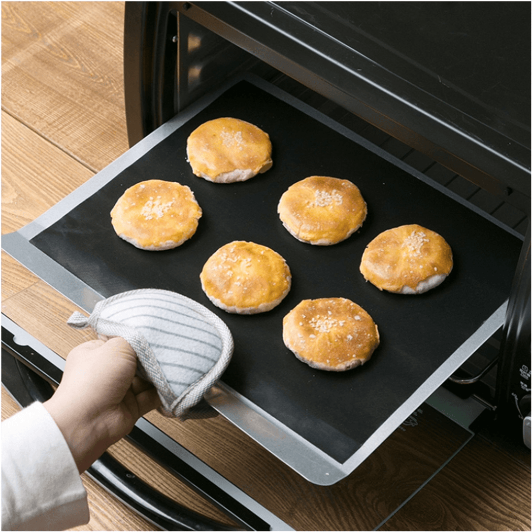 5Pcs BBQ Grill Mat Barbecue Outdoor Baking Non-Stick Pad Reusable and Easy to Clean Cooking Mat - MRSLM