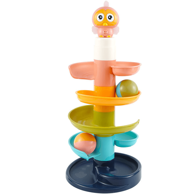 Baby Puzzle Fun Track Sliding Ball Tower Building Block Toy - MRSLM