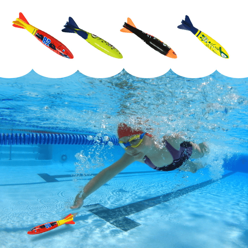 Children'S Sports Diving Throw Torpedo Plastic Toys - MRSLM