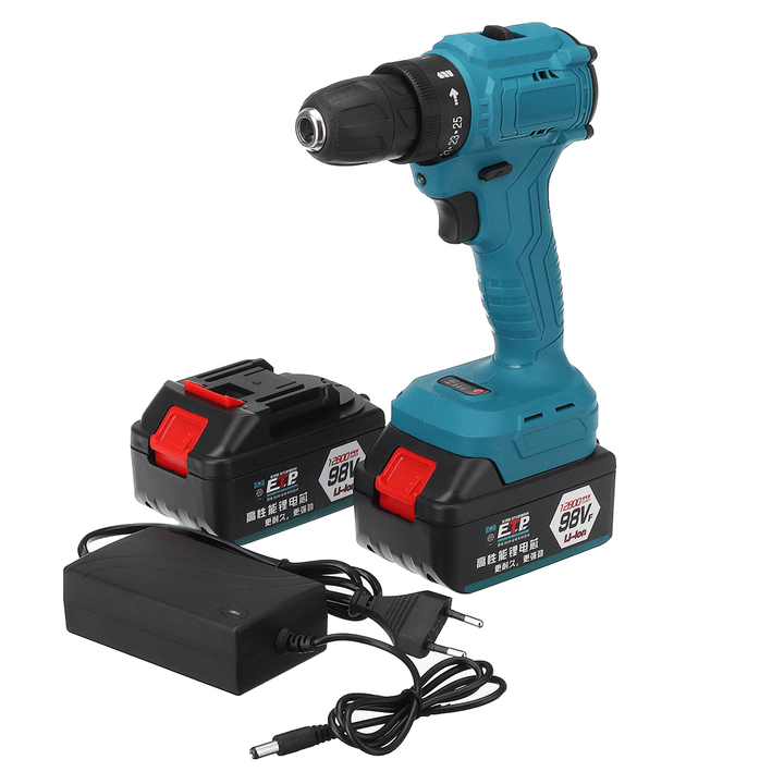 98VF 2000R/Min Electric Drill LED Cordless Screwdriver Power Tool W/ 1Pc or 2Pcs Battery - MRSLM