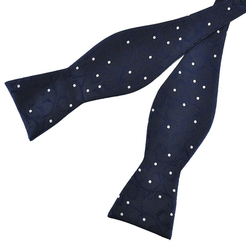 Pensee Men'S Bow Ties Casual Polka Dot Paisley Jacquard Woven Silk Neckties Accessory - MRSLM