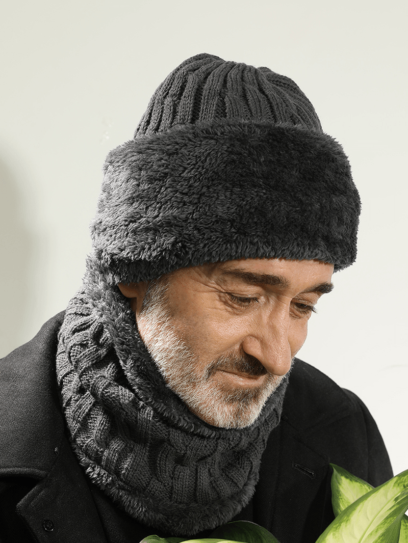 Woolen Hats for Middle-Aged and Elderly Men in Winter Thicken Men'S Knitted Hats for the Elderly - MRSLM