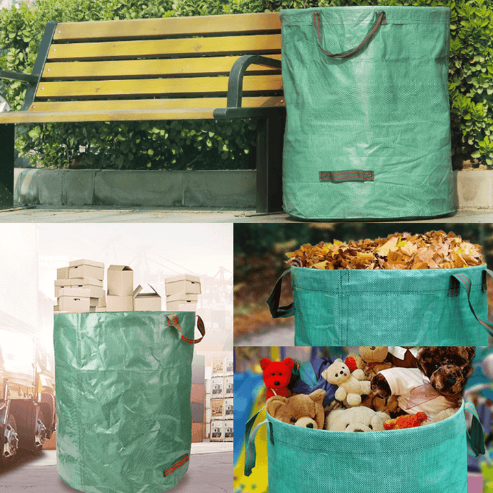 Portable Home Garden Canvas Yard Waste Bag Lawn Leaf Bags Storage Bag Garden Lawn Trash - MRSLM