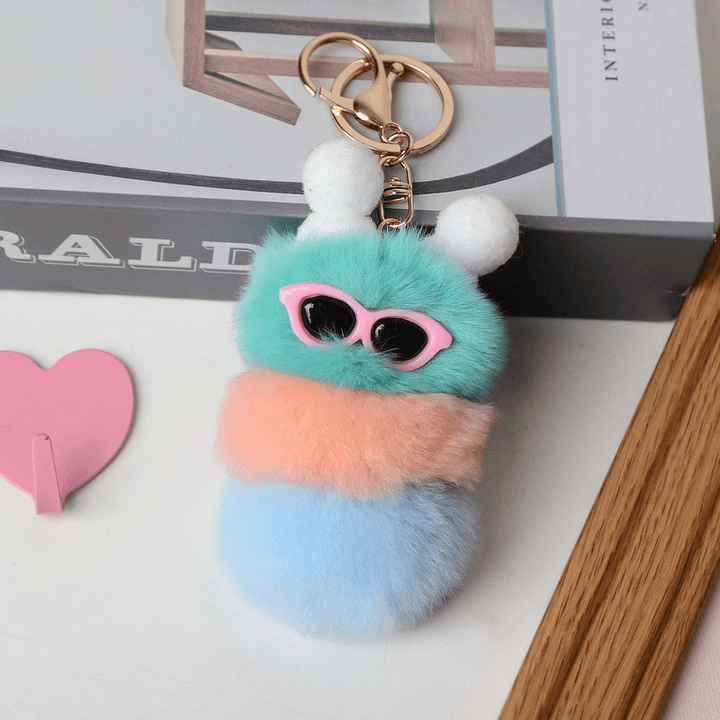 Rex Rabbit Caterpillar Fur Pendant Creative Gift - MRSLM