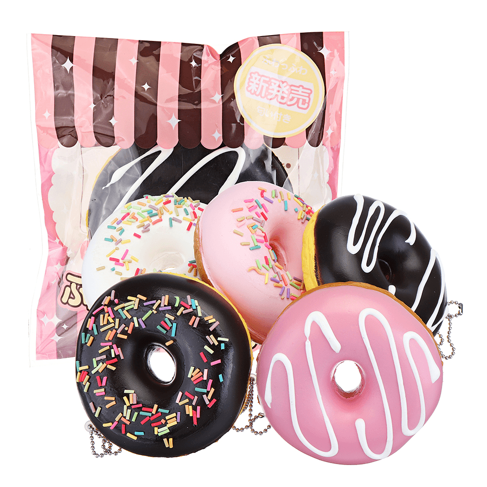 Cake Squishy Chocolate Donuts 9CM Scented Doughnuts Squeeze Jumbo Gift Collection with Packaging - MRSLM