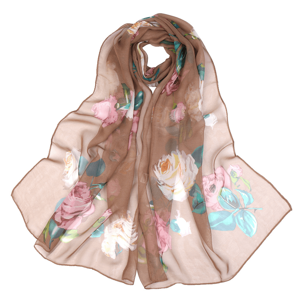 Summer Lotus Pond Moonlight Thin Silk Scarf - MRSLM