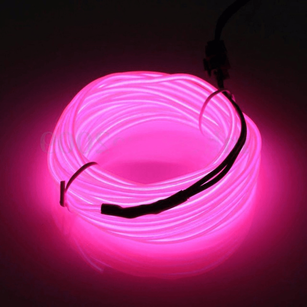 6Mm EL Wire LED Neon Light Flexible Light Strip LED Rope Tube Sewable Tagled Lamp for Home Dance Party Car Decor - MRSLM