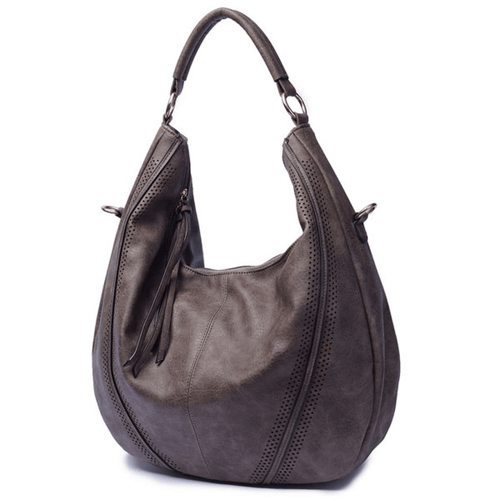 Women Pu Leather Vintage Handbag Shoulder Bag - MRSLM