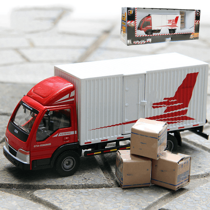 Alloy Simulation Van Truck Model Engineering Transport Vehicle Toy - MRSLM