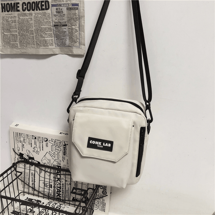 Men Nylon Hip-Hop Brethable All-Match Crossbody Bag Shoulder Bag - MRSLM