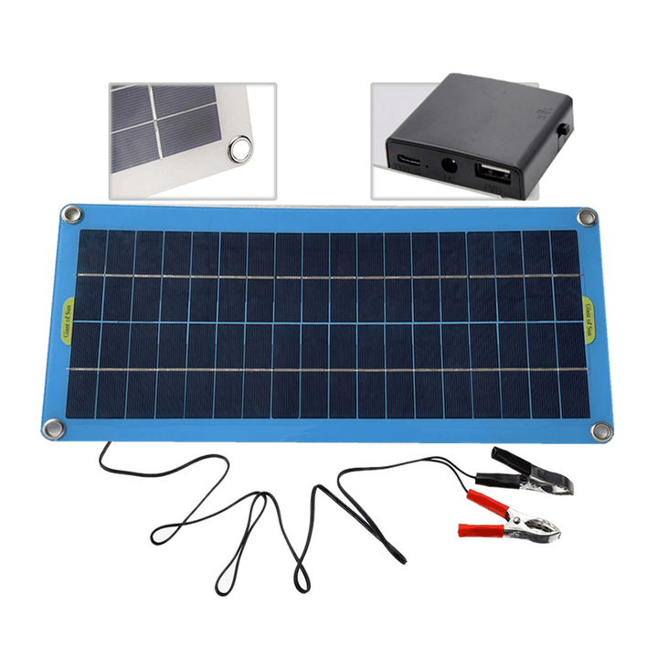 100W Polycrystalline Flexible Solar Panel Portable Multi-Purpose Emergency Car Ship Camping Phone Charger - MRSLM